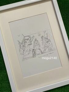 【額装品】スラムダンク　SLAM DUNK 井上雄彦 湘北　桜木花道　流川楓　ポスター　ポストカード　原画　セル画　イラスト O