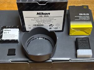 ◆Nikon ニコン 純正アクセサリー◆レンズフードHB-90A/シューカバーBS-1/バッテリーEN-EL25◆Z50