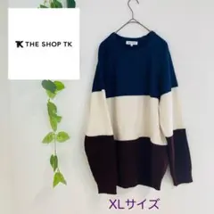 THE SHOP TK 厚手セーター XL レディース ボーダー