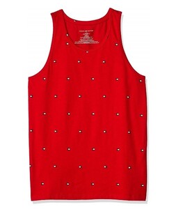 tt-09T3347-Red-M TOMMY HILFIGER トミーヒルフィガー メンズ タンクトップ ランニング 夏物 トップス レッド M