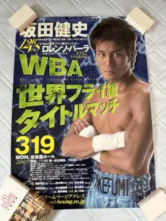 WBA世界フライ級タイトルマッチ　坂田健史vsロレンソパーラ　ボクシングポスター