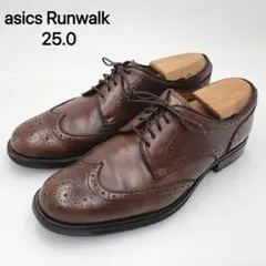 asics Runwalk  ウイングチップ　ビジネスシューズ　外羽根　ブラウン