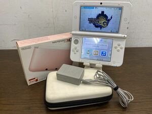 I★ 初期化済 Nintendo 3DS LL ニンテンドー ゲーム機 本体 ソフト 充電器 キャリングケース おまとめセット ピンク×ホワイト