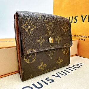 3795【上美品】LOUIS VUITTON ルイヴィトン モノグラム ポルトフォイユエリーズ 三つ折り財布 Wホック ウォレット M61654/SD0031