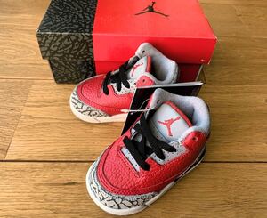 【新品 国内正規品】 NIKE JORDAN 3 RETRO SE (TD) RED 3C 9cm ナイキ ジョーダン 3 レトロ エレファント　セメント　ベビー キッズ BABY