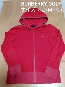 【№456】BURBERRY GOLF М〜L ジップアップ パーカー フード