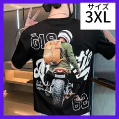 【大人気商品】 バイク Tシャツ プリント  落書き ユニセックス メンズ