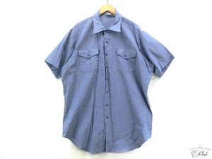 seafarer 1998年製　オールド シーファーラー ワークシャツ ミリタリー 半袖シャツ blue 2XL