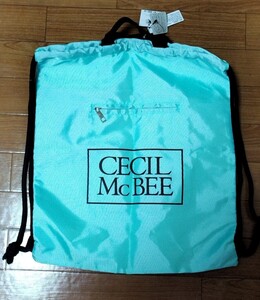 K251 : CECIL McBEE　ナップサック　ミント　新品未使用