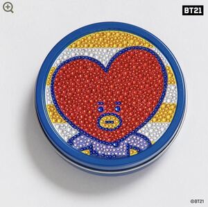 公式 BT21 スパークスラウンドカンサマー TATA タタ テテ テヒョン BTS 防弾少年団 バンタン キャラクターグッズ 缶