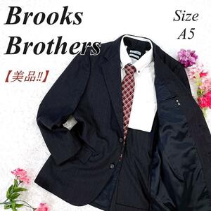 【美品】 Brooks Brothers ブルックスブラザーズ テーラードジャケット 春夏秋 A5 80s～90s フォーマルジャケット 上着 ダークグレー