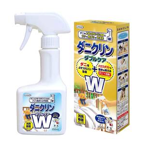 ダニクリン Wケア [防ダニ効果 約1ヶ月+ハウスダスト抑制+消臭除菌] 本体 250ｍL【日本アトピー協会推薦品】 肌への刺激が少ない ダニが