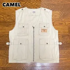 90s CAMEL キャメル ベスト ハンティング アウトドア ベージュ