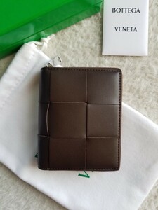 新品 BOTTEGA VENETA ボッテガヴェネタ カセット ジップ アラウンド ウォレット 2つ折り財布 ライトブラウン 749461VBWD22017