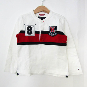 トミーヒルフィガー 長袖Ｔシャツ トップス ヘンリーネック キッズ 男の子用 5サイズ ホワイト TOMMY HILFIGER