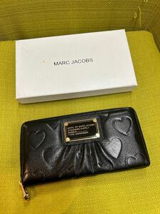 マークジェイコブス MARC JACOBS 長財布 ラウンドファスナー レザー ブラック 黒 小銭入れ