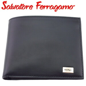 サルヴァトーレ フェラガモ 二つ折り 財布 ウォレット メンズ Salvatore Ferragamo 中古