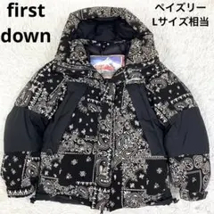 希少 L相当 FIRST DOWN ダウンジャケット ペイズリー USA