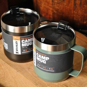 スタンレーSTANLEYクラシック真空マグ0.35L【グリーン&チャコールの2色セット】正規品 アウトドア キャンプ BBQ ペアマグカップ