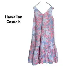 S3038【Hawaiian Casuals】S　ハイビスカス柄 ワンピース