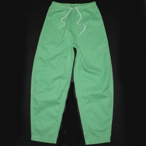 23ss LOEFF コットン ギャバ P/DYE ボンタンパンツ 定価27,500円 size0 Lime 8814-243-0132 ロエフ