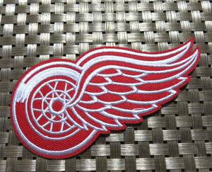 赤白◆新品　Detroit Red Wingsデトロイト・レッドウィングス 刺繍ワッペン（パッチ）◆NHL　アメリカ　アイスホッケー　チーム