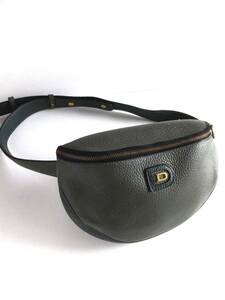 DELVAUX　デルヴォー　本革レザー　ウエストバッグ　ツートンカラー　緑 グリーン　ボディバッグ　鞄　ベルトポーチ