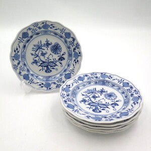 1円〜 Meissen マイセン ブルーオニオン 16.5cm プレート 計6点 y273-3432921【Y商品】