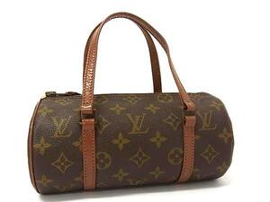 1円 ■美品■ LOUIS VUITTON ルイヴィトン M51367 モノグラム パピヨン22 円筒型 ハンドバッグ トート レディース ブラウン系 FH4684