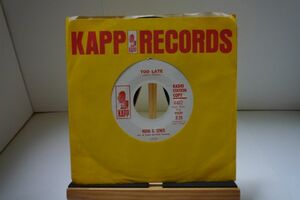 ▲EP盤 KAPP Hugh X. Lewis / What I Need Most / Too Late 米国・美品▲