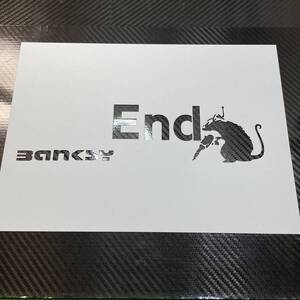 バンクシー【044】【THE END　終わり　ネズミ】【Ａ４　厚紙】ステンシルシート　オマージュアート　BANKSY