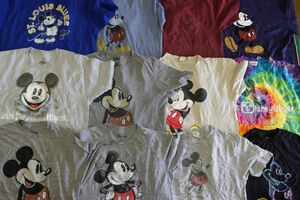 TS-CHA21 ミッキーマウス プリント Tシャツ ディズニー キャラクター￥1～ビンテージUSA古着卸大量セット業者まとめ売り