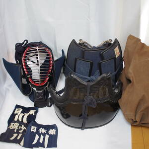 中古 剣道　防具 胴 面 垂れ　年少 少年用 学校 クラブ 道場 収納バッグ 現状品　管理番号445-11