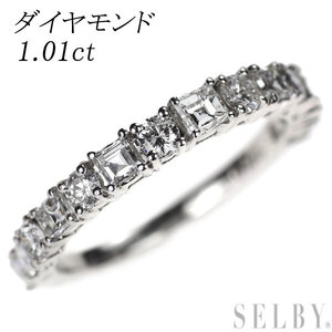 K18WG ダイヤモンド リング 1.01ct ハーフエタニティ 出品3週目 SELBY