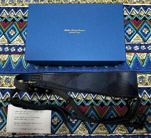 ★ ROBERU カメラストラップ Italy Camouflage Leather Camera Strap [Navy]★極美Used!