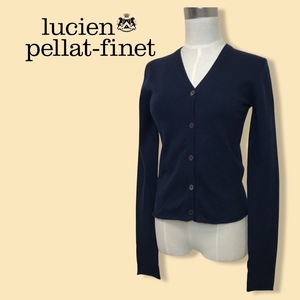 ★ルシアンペラフィネ LUCIEN PELLAT-FINET★レディース ボタン留め ニット カーディガン セーター ネイビー size S 管:B:12