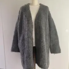 ATON MOHAIR SHAGGY OVERSIZED CARDIGAN