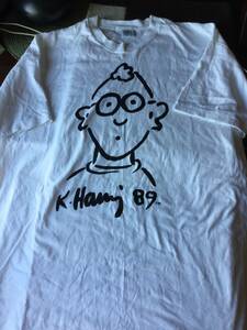 USED 90s ビンテージ Keith Haring キースヘリング POP SHOP Tシャツ XXL ポップ アート USA製 アメリカ製 vintage tee