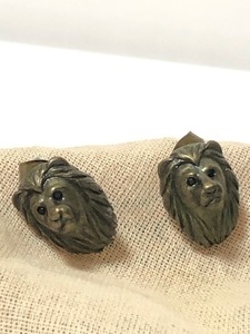 ☆Set of 2 Lion Head Antique ピアス　ライオン顔アクセサリー☆ 