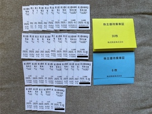 【送料無料　特定記録】　東武鉄道　株主優待乗車証　36枚セット　2025年6月30日まで