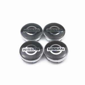 【送料無料】NISSAN ホイールキャップ(メッキシルバー)+シール 60ｍｍ 一台分(４個) ⑥ 日産 ニッサン