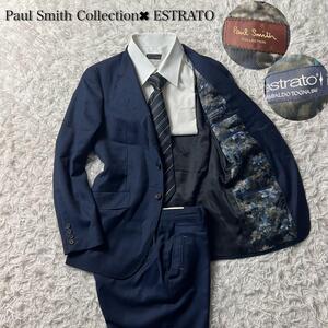 Paul Smith ポールスミスコレクション　メンズ　セットアップ　スーツ　裏地花柄　高級生地　M　美品　特殊生地