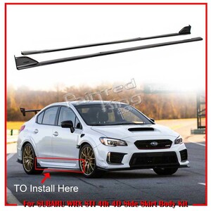 スバル WRX VA STI S4 セダン サイド スカート スポイラーSTI TYPE 2015-2021 #D4Sクリスタルブラックシリカ塗装済み