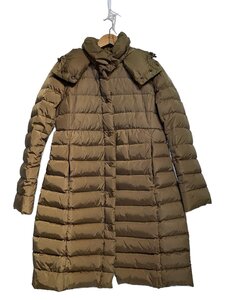 MONCLER◆ダウンジャケット/3/ナイロン/KHK/無地/120934992505/袖・襟元アセ有