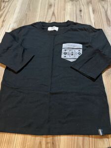 送料無料☆ikka イッカ　七分袖Tシャツ カットソー 黒　140cm トップス