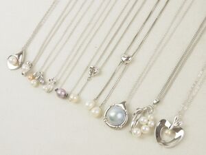 MIKIMOTO 田崎真珠 SILVER パール ネックレス 10点 まとめて 02 ミキモト タサキ 玉 シルバー アクセサリー