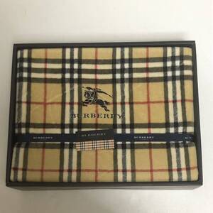 激レア/廃盤品【送料無料】新品未使用/正規品/Burberry/高級シール織/綿毛布/西川産業/日本製/シングルサイズ/寝具/シルキータッチ(Y119)冬