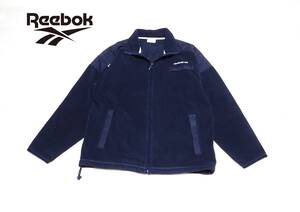 ☆Reebok　☆リーボック　☆フリースジャケット　☆ジップアップジャケット　☆アウター　☆スポーツジャケット　☆ブラック　☆メンズ☆L