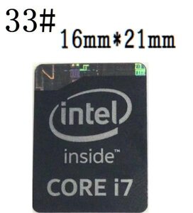 33# 四代目【CORE i7黒】エンブレムシール　 ■16*21㎜■ 条件付き送料無料