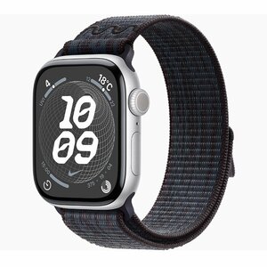 【新品・送料無料・おまけ付】Apple Watch Series 10(GPS) 42mm シルバーアルミニウムケース ブラック/ブルーNike MYJA3FE/A 2024/9/20発売